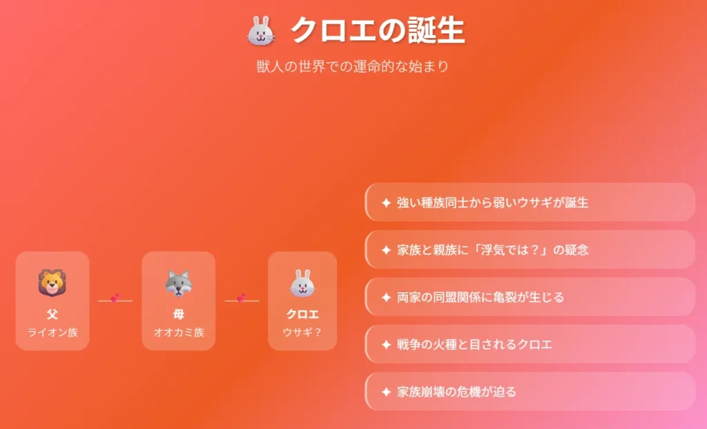 クロエの誕生