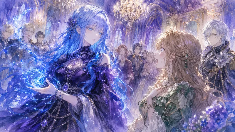 『私を殺した貴方へ』の舞踏会で水魔法を使いラウリーを追い詰めるルカ